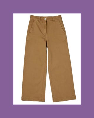 The Wide Leg Crop Pant - Ochre