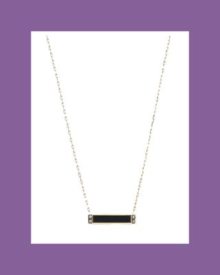 Otto Onyx & Pavé Diamond Pendant Necklace