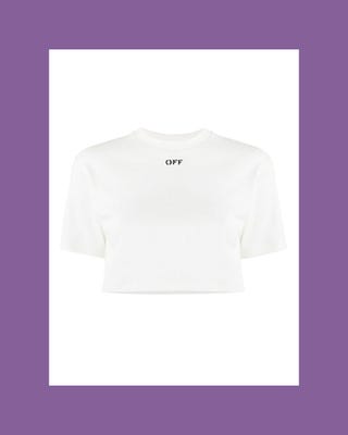 Logo-Print Cropped T-Shirt