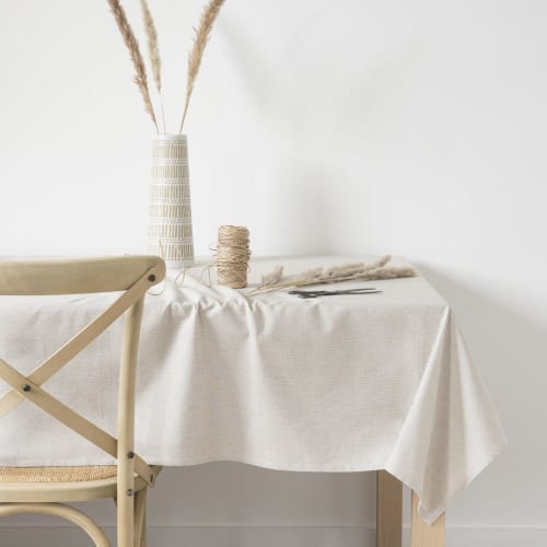 Mantel de algodón beige