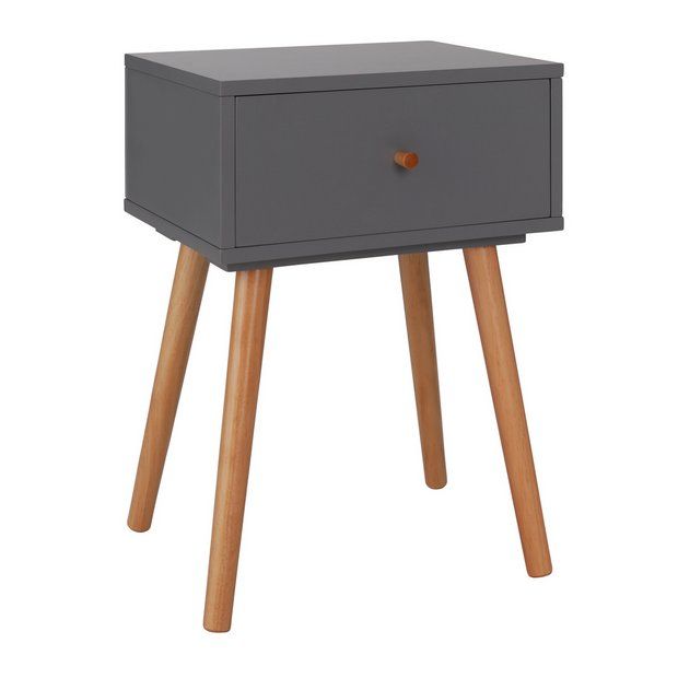Cheap bedside tables: Habitat Otto 1 Drawer Bedside Table - Grey