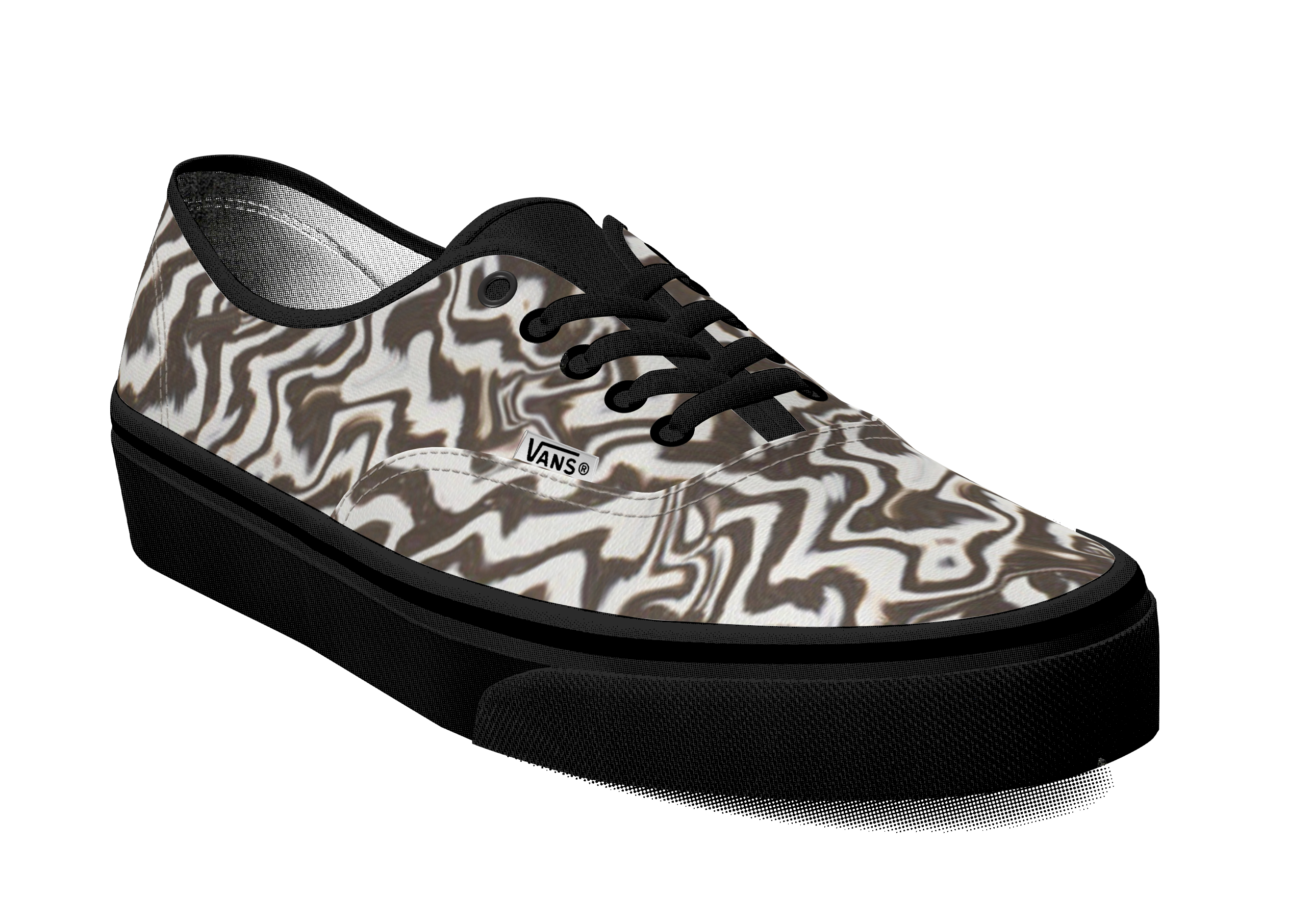 black and white design vans