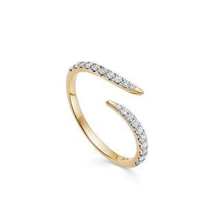 Fine Gold Diamond Open Claw Ring