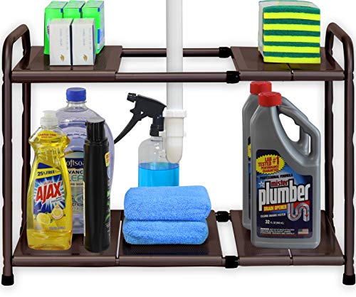 SimpleHouseware Under Sink 2-Tier Shelf