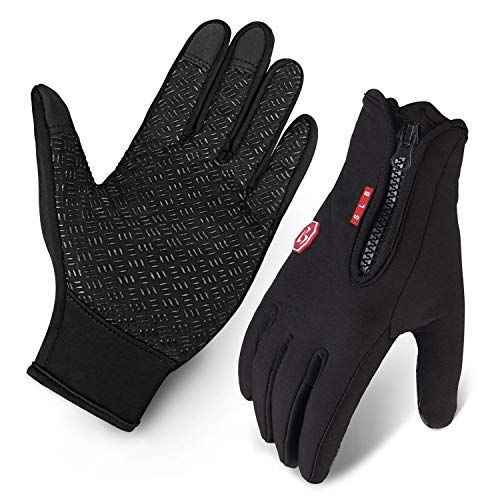 Outdoor zipped running gloves