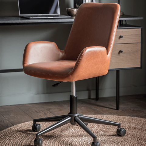 14 Stylish Office Chairs Home, Wood Leather Office Chair Uk