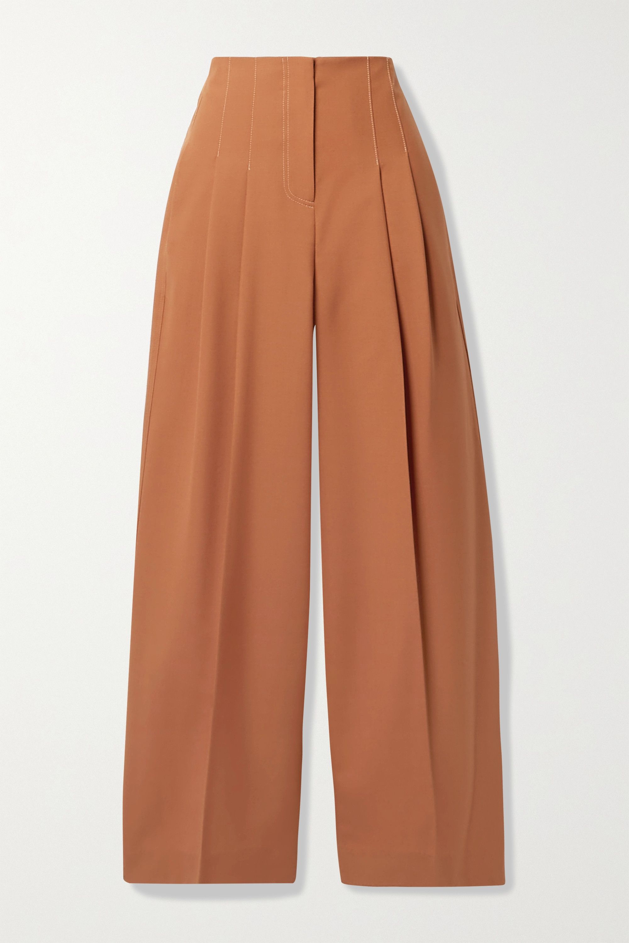 Fashion Trousers Pleated Trousers Laurèl Laur\u00e8l Pleated Trousers brown red business style 