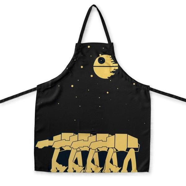 Cooking Apron with Death Star & AT-AT Walkers