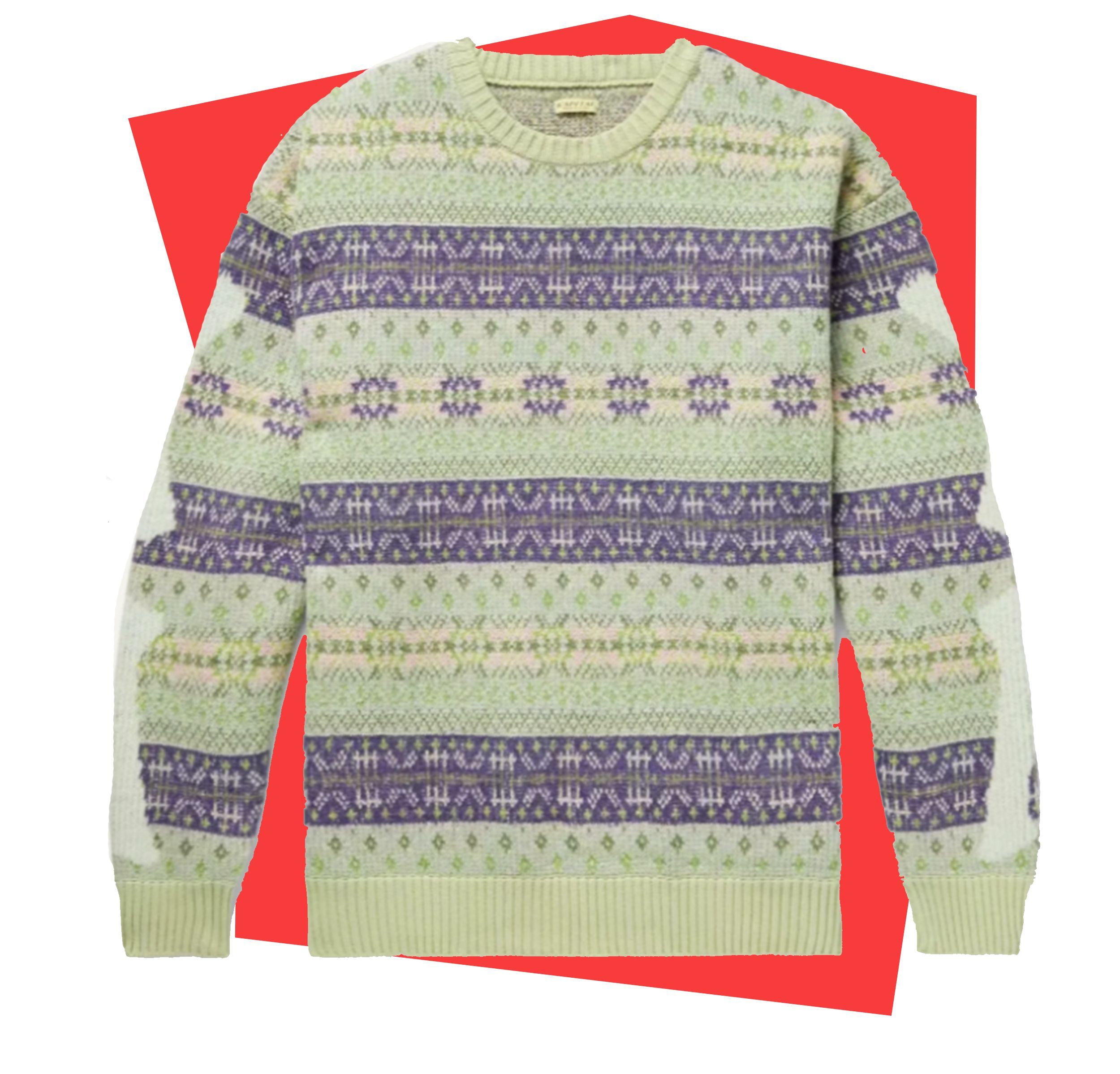 Intarsia Fair Isle Wool-Blend Sweater
