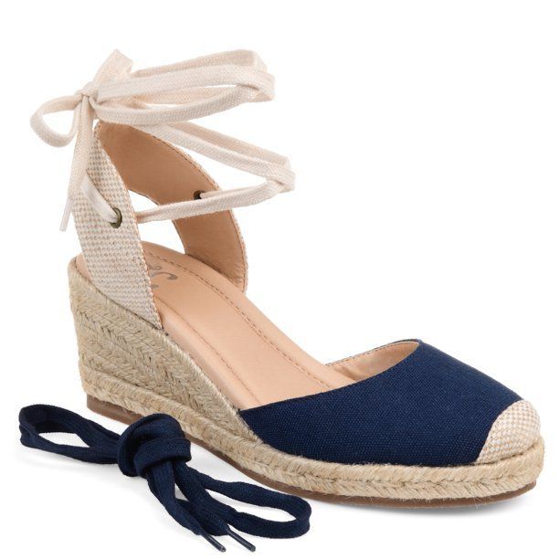 navy wedge sandals size 5