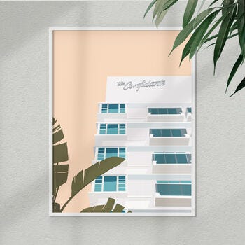 Miami Beach IX Poster Art Print, Miami Home Decor