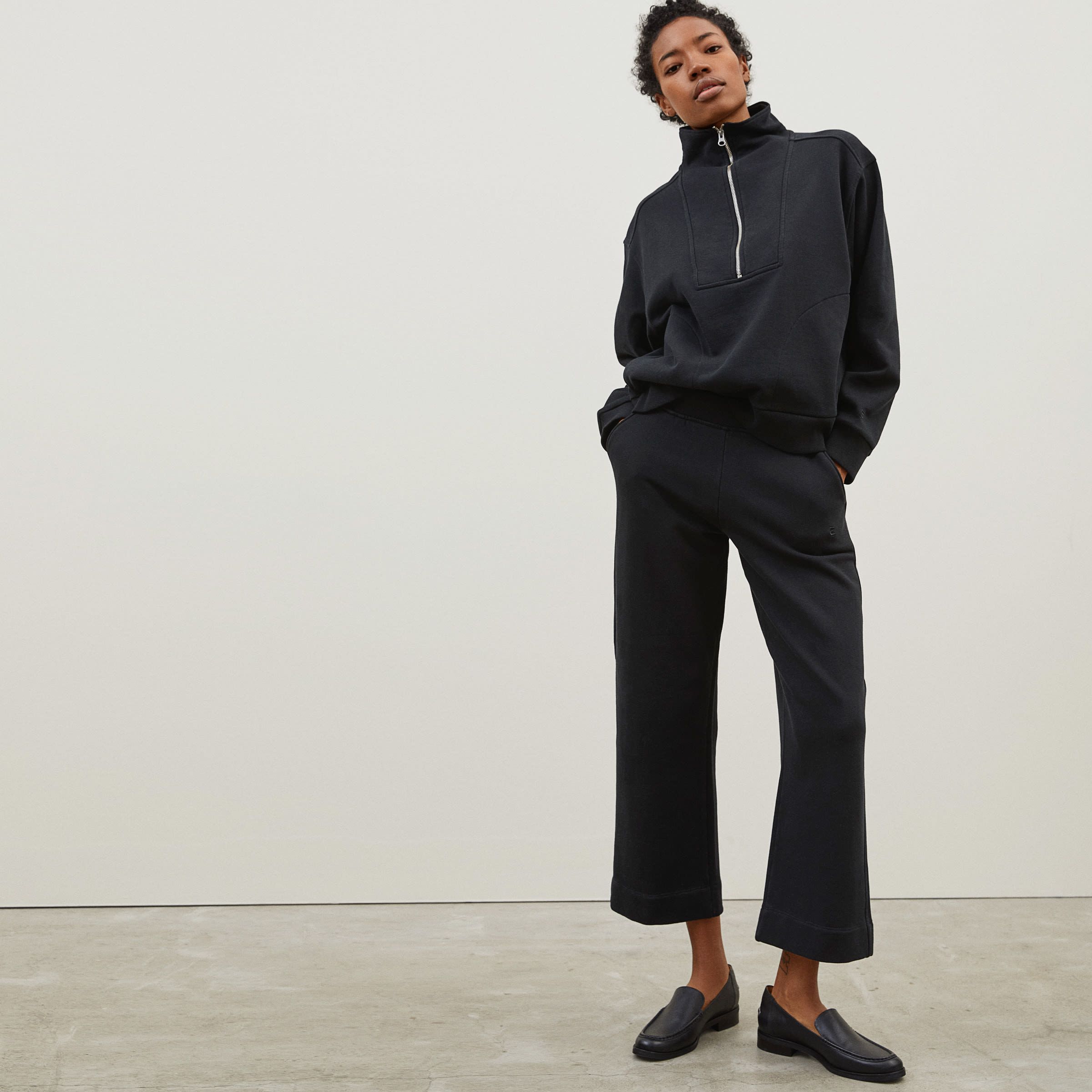 Everlane fleece half outlet zip