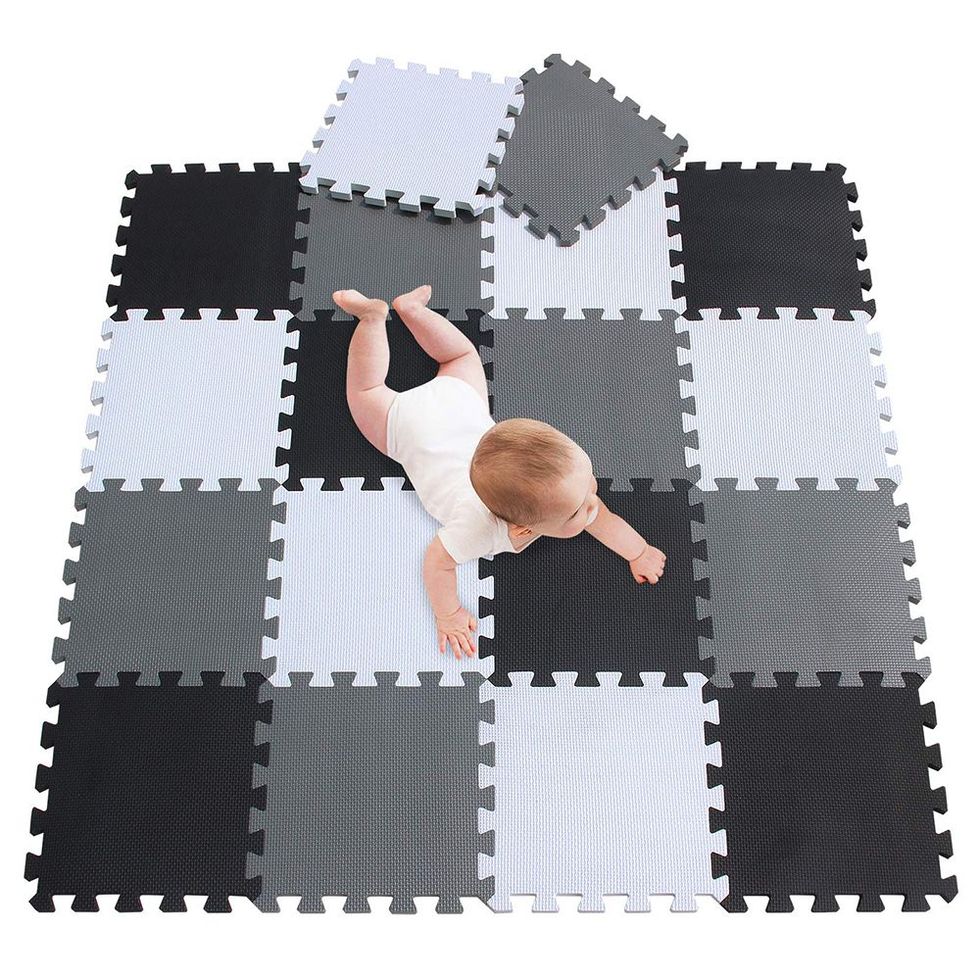 Soft Foam Baby Play Mat | Perfect Playmat for Tummy Time & Crawling - Extra  Thick Padded Tiles Protect Infants & Toddlers from Hard Floors - with a