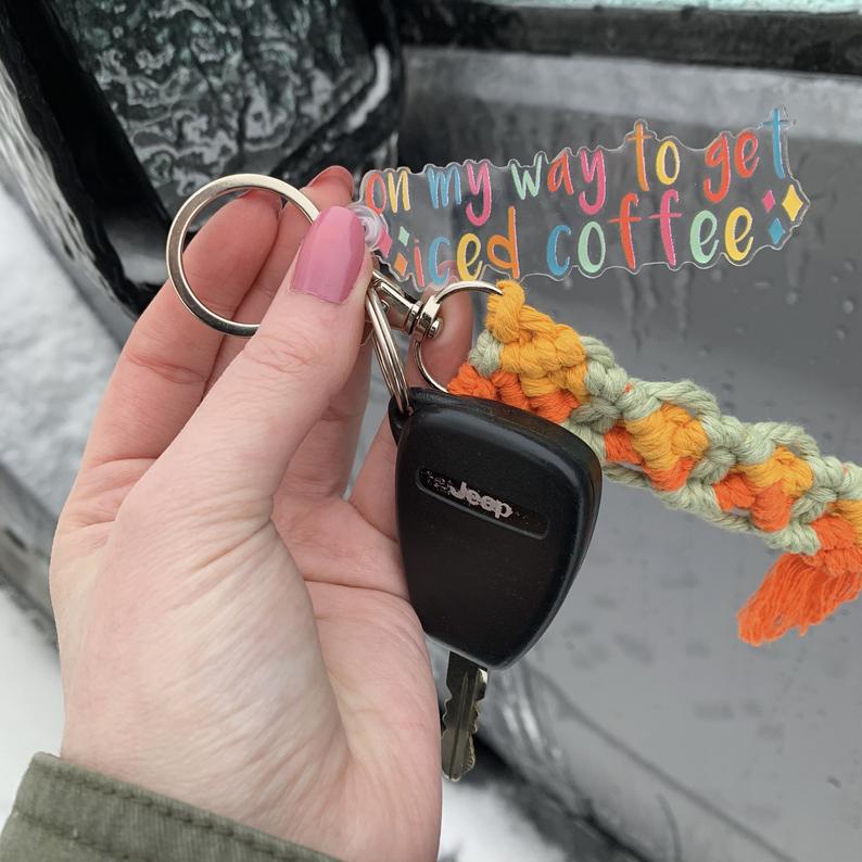 Iced Coffee Keychain From SaharaShayDesigns