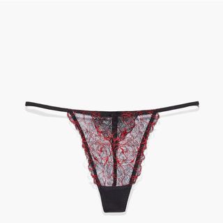 Embroidered Lace G-String