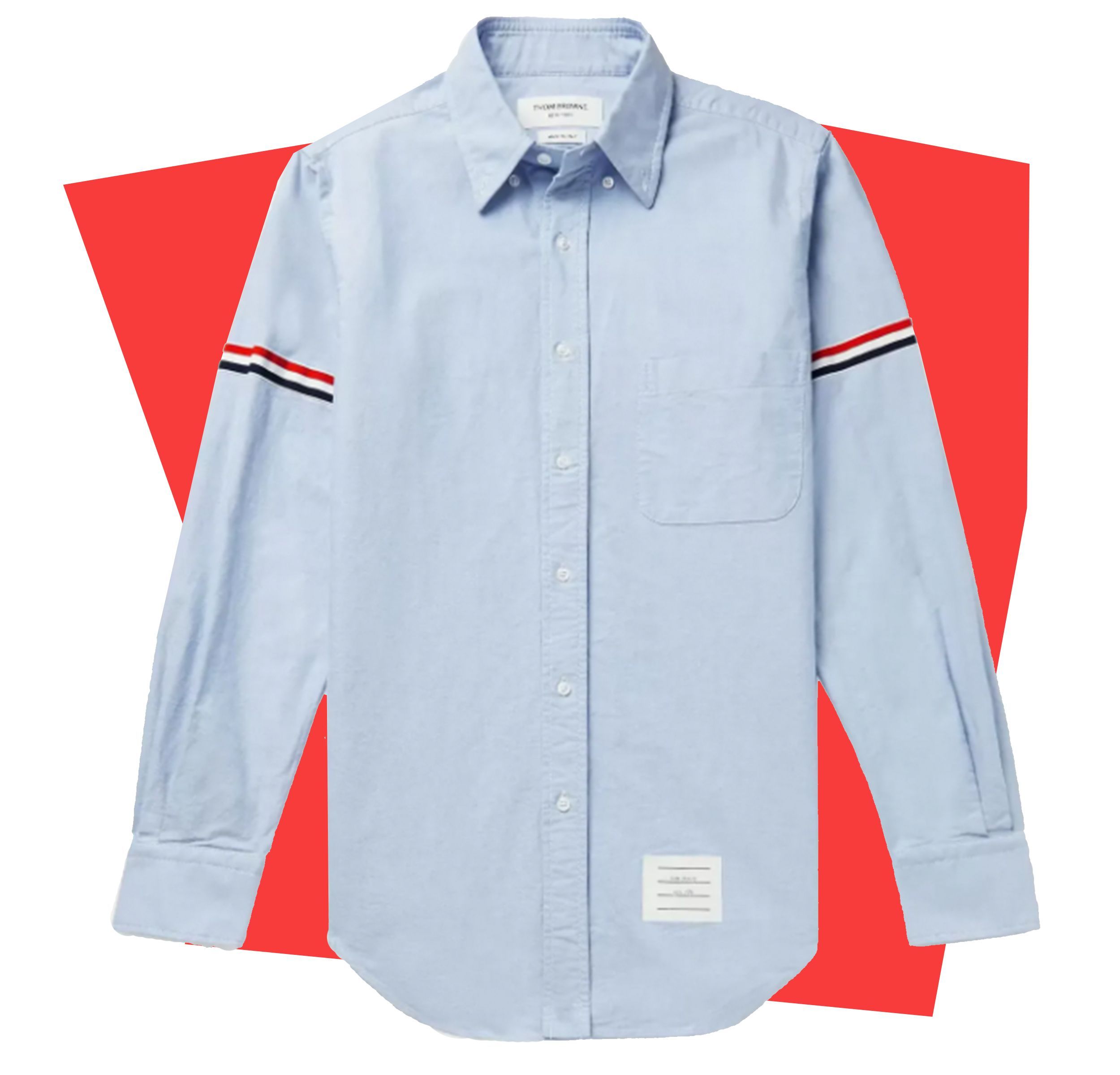 Grosgrain-Trimmed Cotton-Oxford Shirt