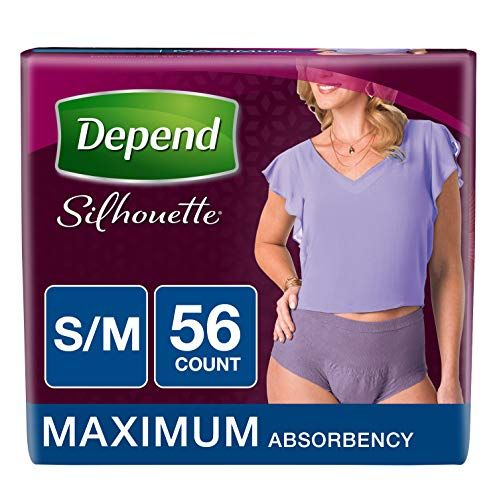 DEPEND SILHOUETTE FOR WOMEN, LOW-RISE UNDERWEAR, MODERATE, S/M, 14's