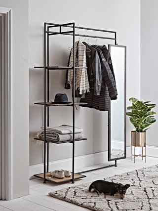 Wood & Metal Clothes Rail