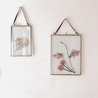 Hanging brass photo frame 