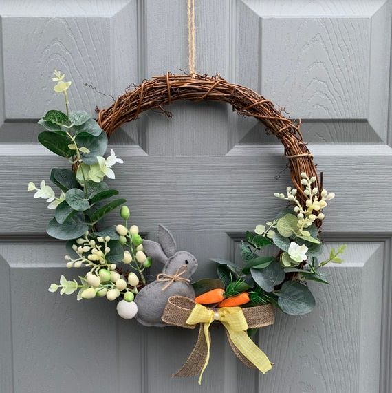 Easter Wreath with Bunny