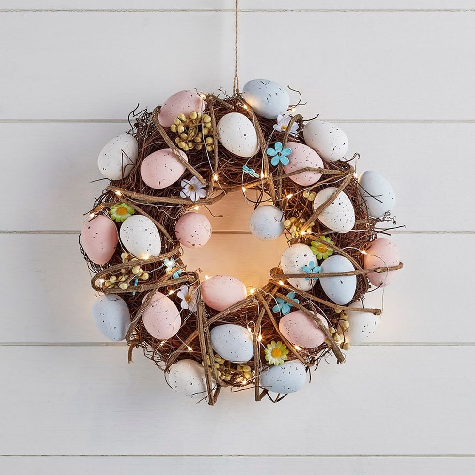 Egg & Nest Easter Wreath Micro Light Bundle