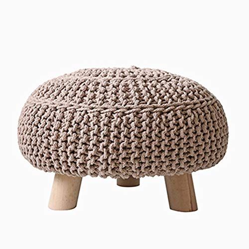 Hand-Knitted Removable Wooden Leg Stool