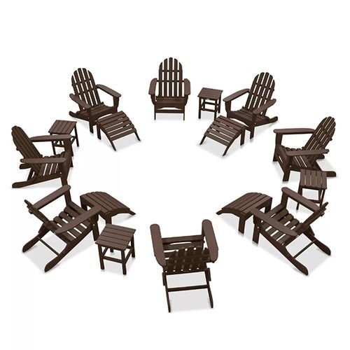 Willia Plastic Folding Adirondack Chair Set
