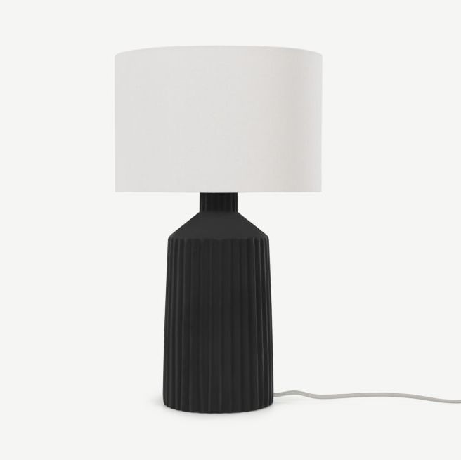 Kae Concrete Table Lamp Tall, Black