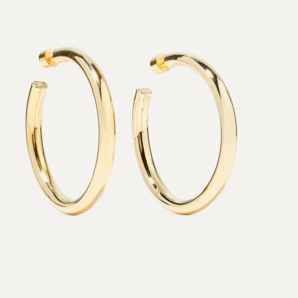 Samira gold-plated hoop earrings