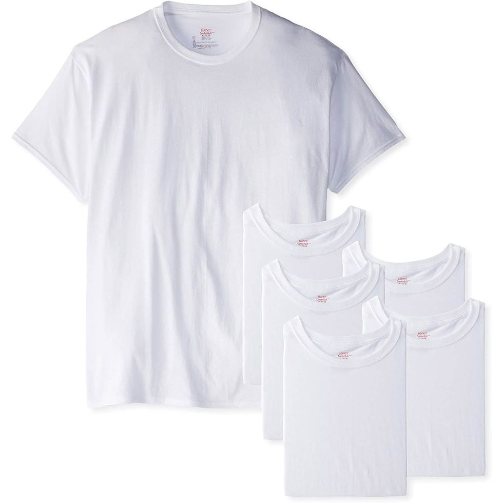 Hanes ComfortSoft Tagless Boys` Crewneck T-Shirt - Best-Seller, XL, White