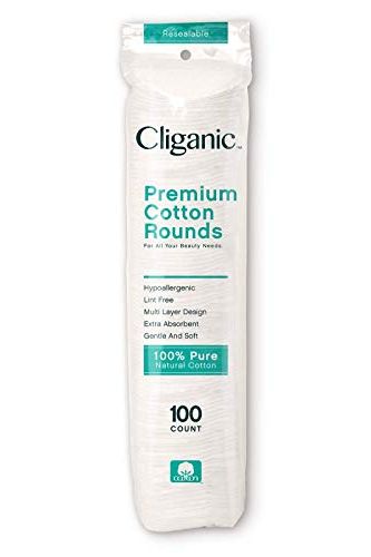 Cliganic Premium Cotton Rounds (300 Count)