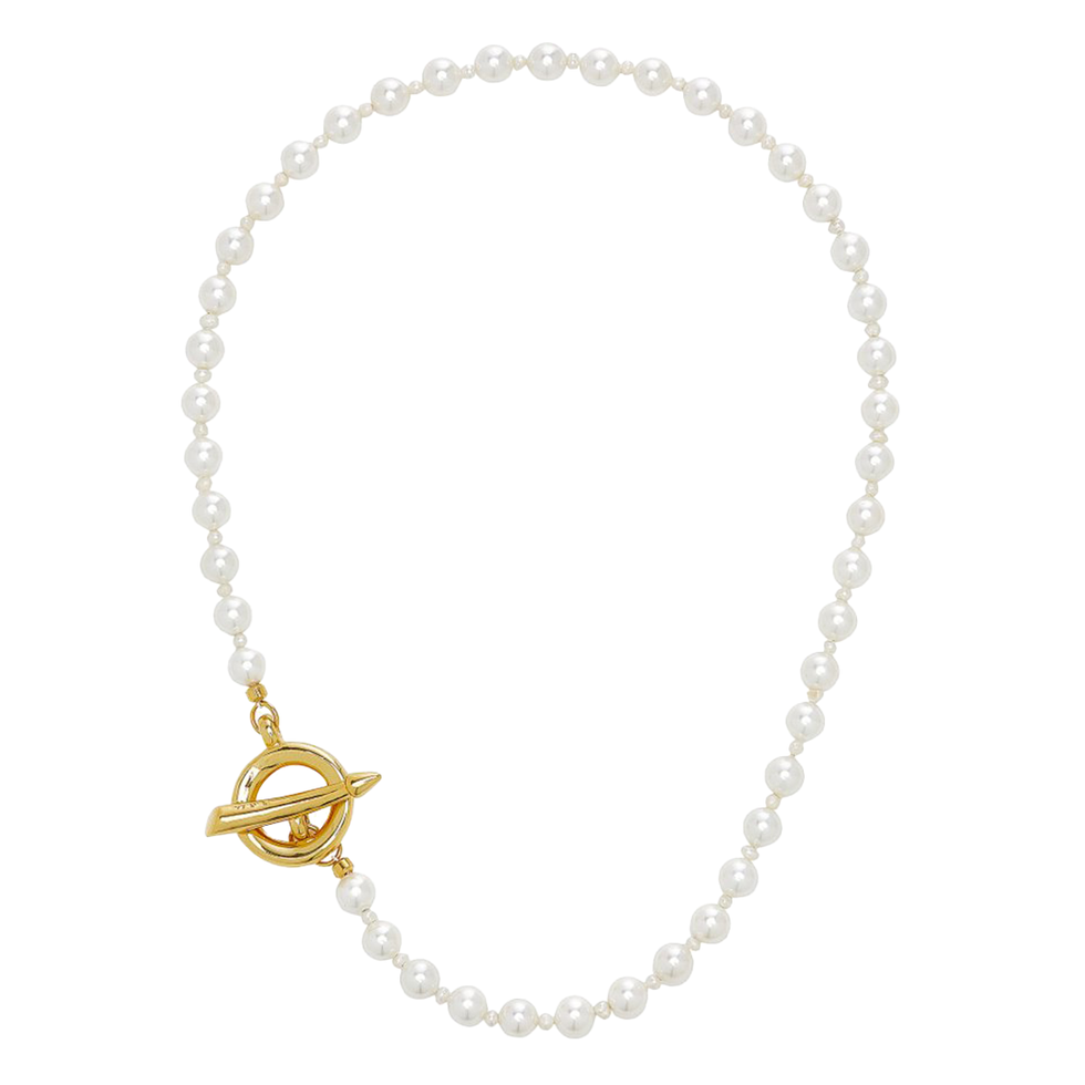 Classic 14k Gold-Plated Pearl Necklace