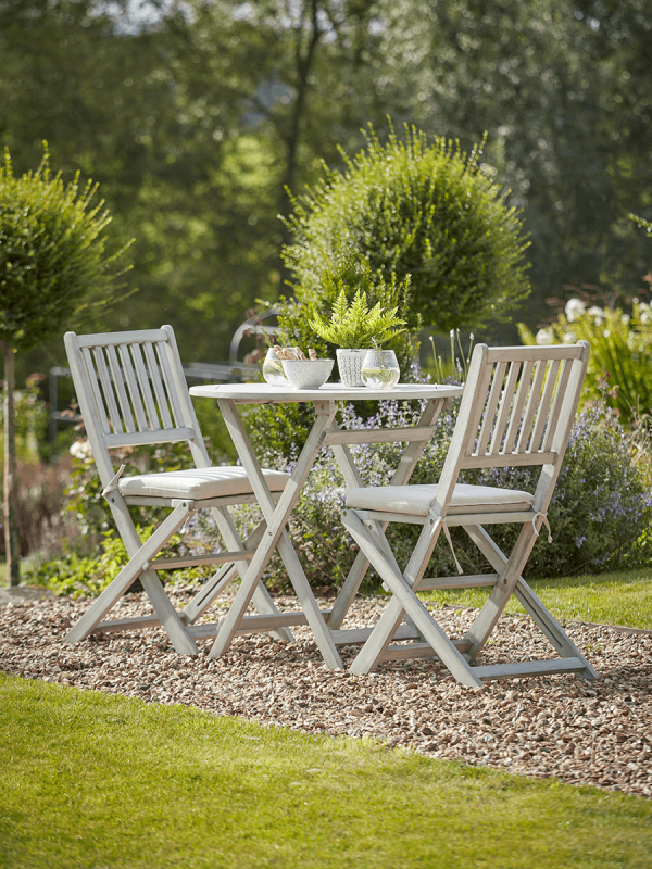 Garden Bistro Set, Small Round Metal Garden Table And Chairs