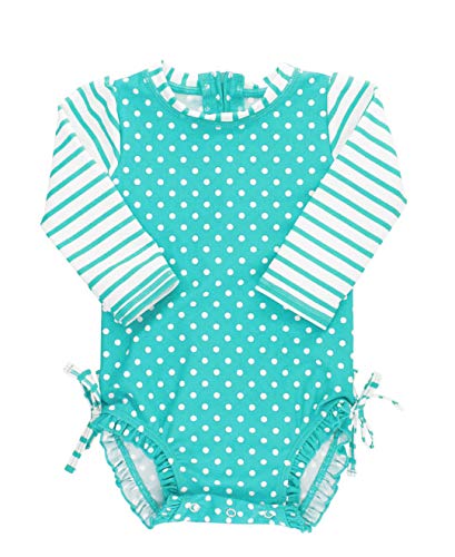 RuffleButts Baby/Toddler Long Sleeve One Piece Swimsuit