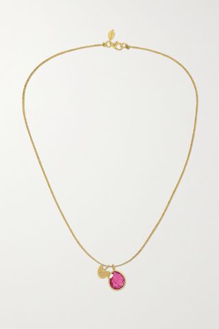 18-karat gold tourmaline necklace