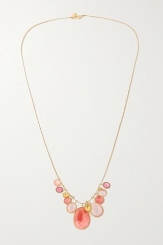 18-karat gold multi-stone necklace