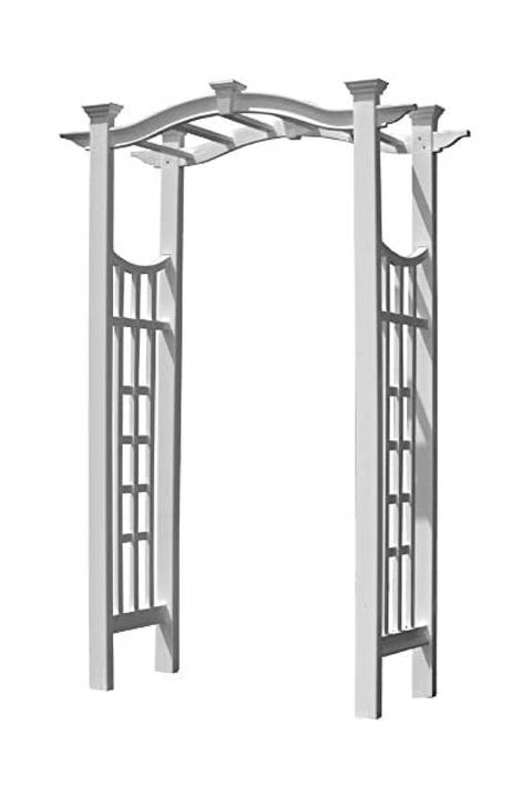 Metal Wooden Garden Arches, White Metal Garden Arch With Gate