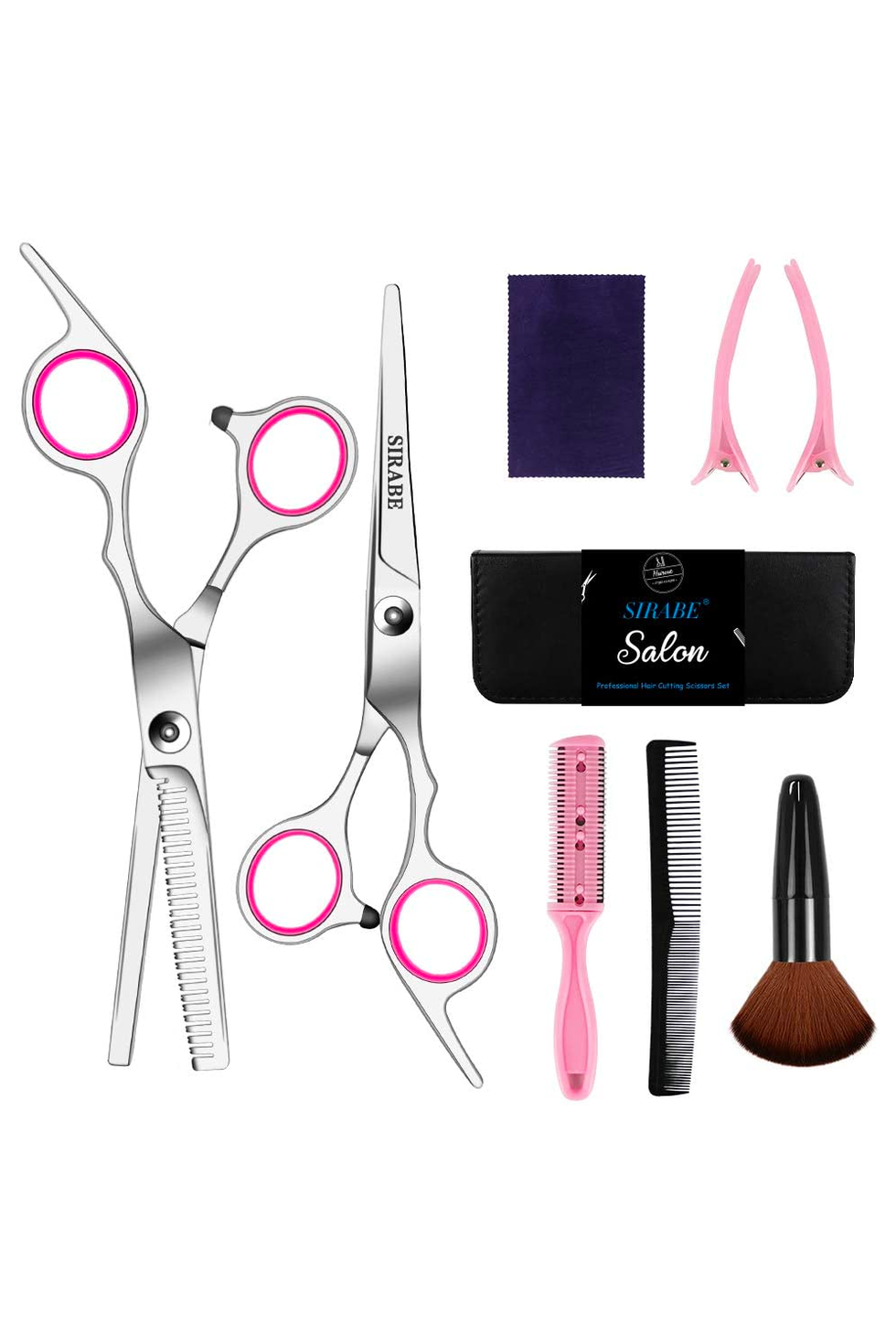 Sirabe 9 Pcs Hair Cutting Scissors Set