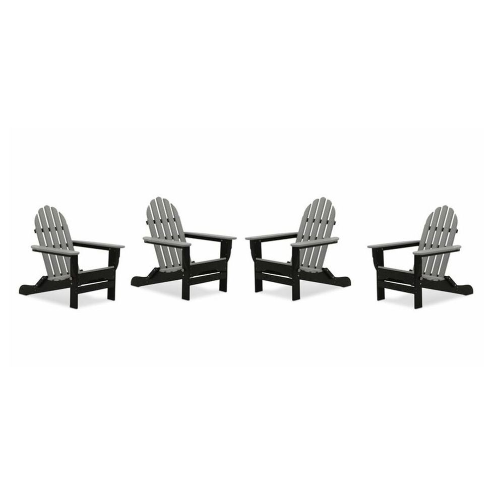 Set of Four Plastic Adirondack Chairs  