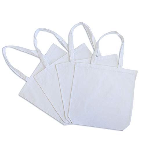  White Scarf and Plain Tote Bag, Things Items to Tie Dye, Party Supply DIY, Women Cotton Neckerchief & Long Handle Bags