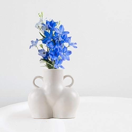 XZMAN Body Flower Vase, Ceramic Minimalist Decorative Flower Vase Creative Body Vase Indoor Planter Plant Pot Lady Butt Vase For Modern Boho Home Decor, No Flowers