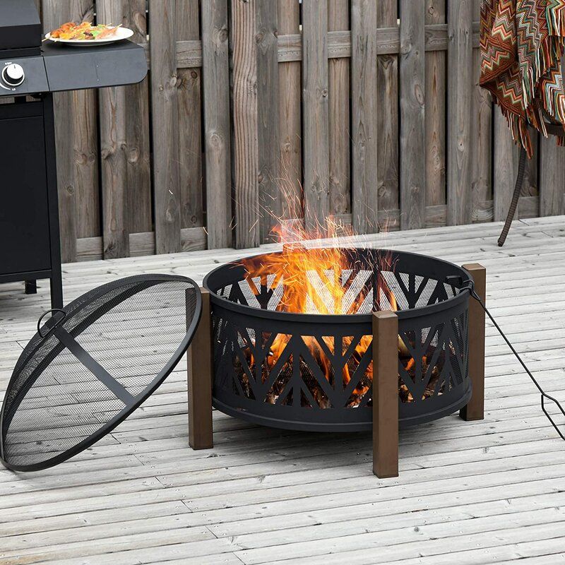 Garden Fire Pit, Fire Pit Suitable For Decking Uk