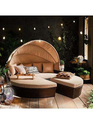 San Remo Sunbed With Canopy
