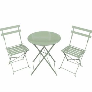 Foldable metal bistro set