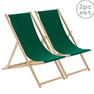 Harbour Housewares Folding Wooden Deck Chairs Harbour Housewares Folding Wooden Deck Chairs