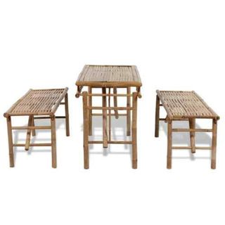 Bamboo garden table Sett