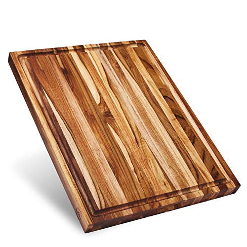 Royal Craft Wood XL Organic Bamboo Cutting Board w/ Juice Groove and  Handles