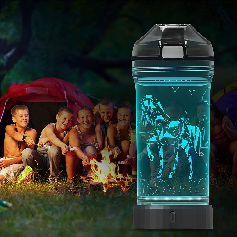 Lightzz Horse Gifts for Girl, Kids 3D Glowing Water Bottle 
