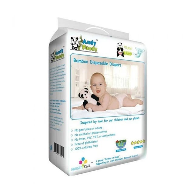 Biodegradable Bamboo Disposable Diapers (50-Count)