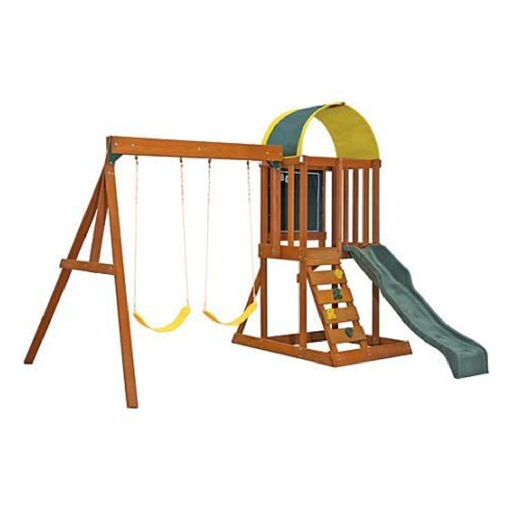 wooden childs swing set